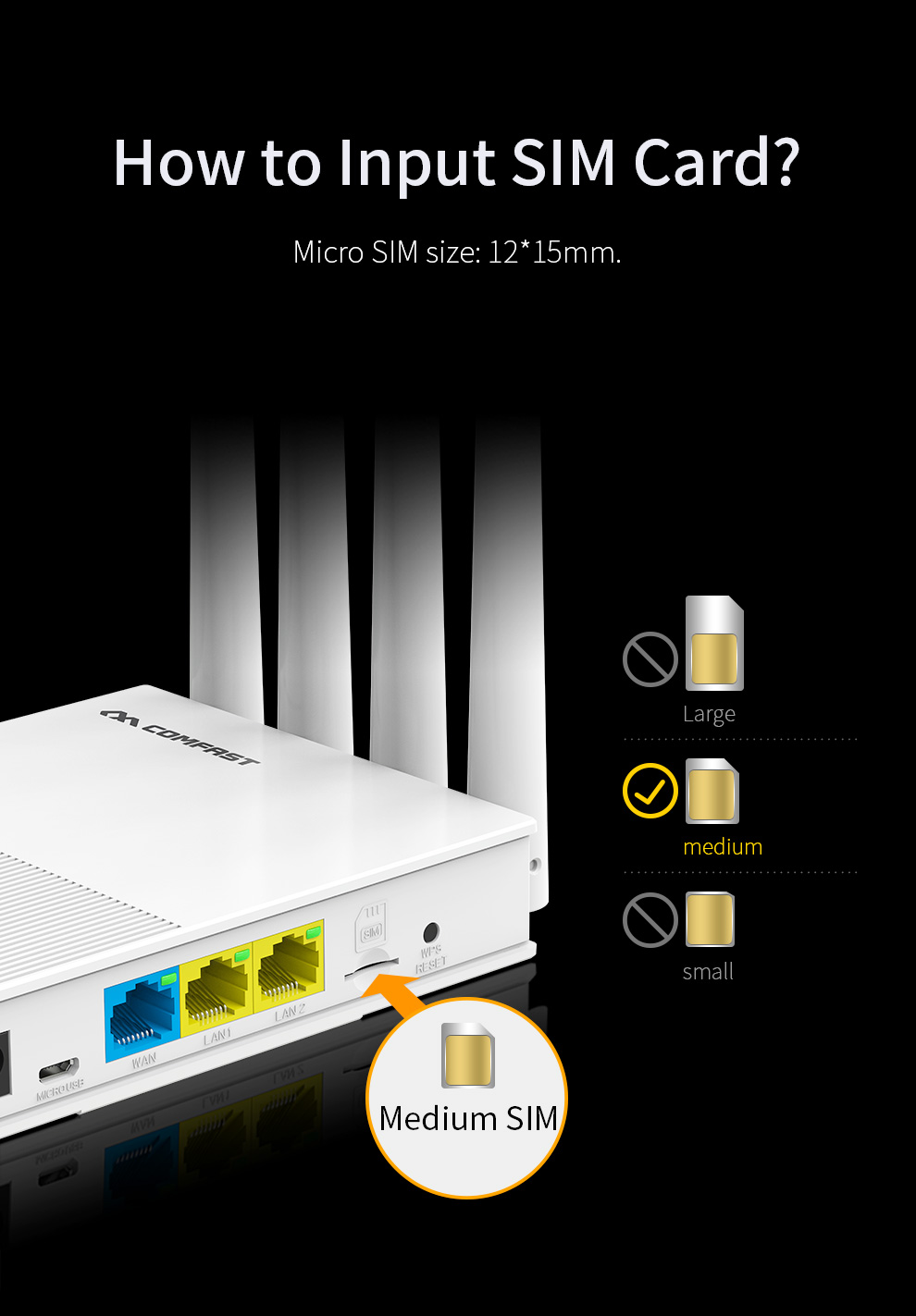 Modem 4G chuyên dụng tốc độ cao Comfast AI-C3000