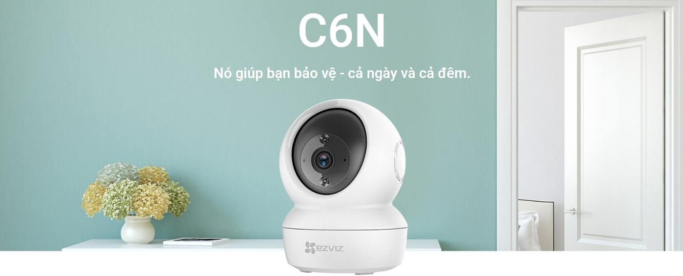 Camera Ezviz C6N 2MP đàm thoại 2 chiều, quay, xoay thông minh