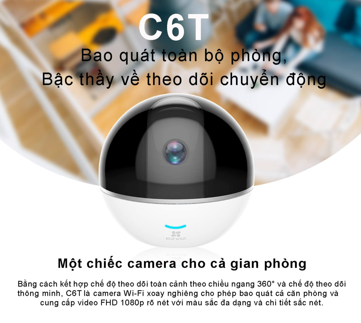 Camera Ezviz C6T 2MP hình ảnh Full HD 1080p sắt nét