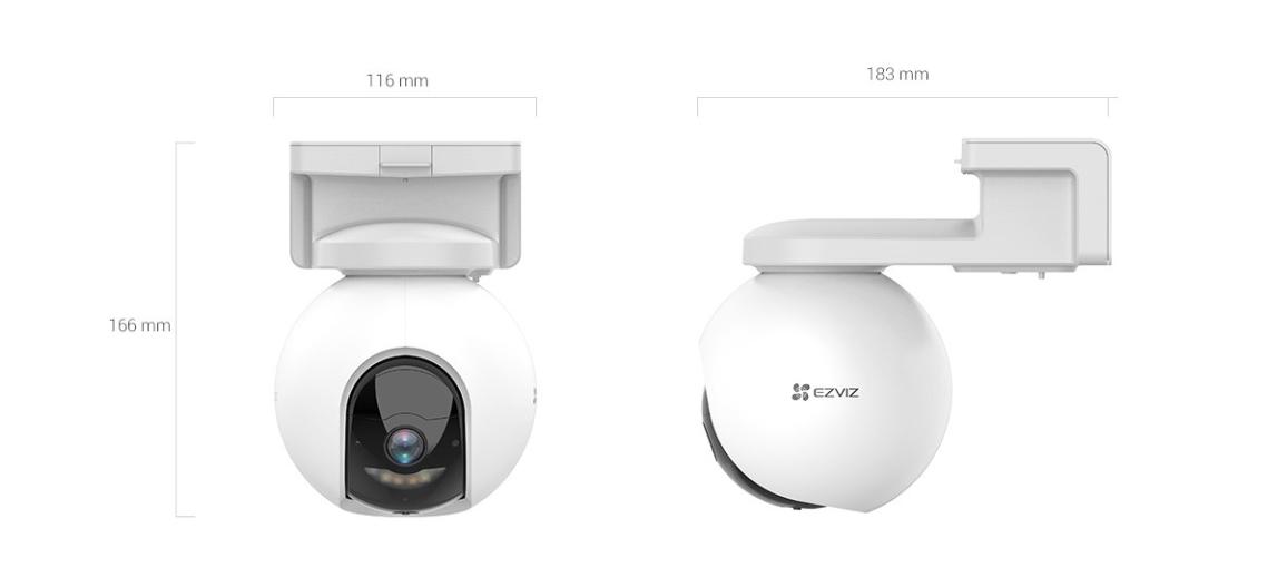 Camera Ezviz HB8 4MP tích hợp sẵn dung lượng lưu trữ trong và tấm PIN điện năng lượng