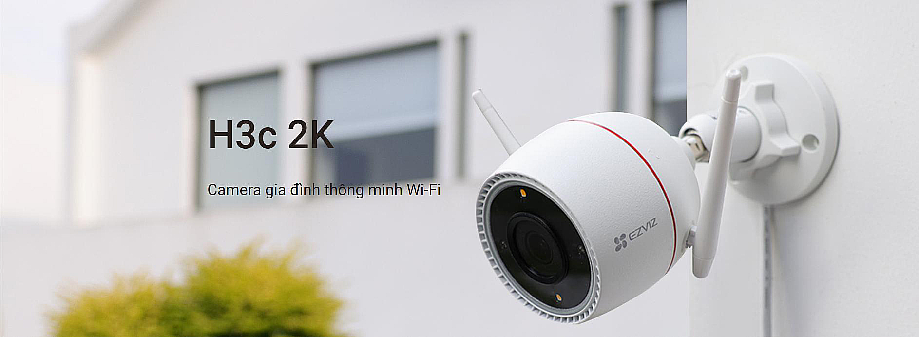 Camera Ezviz H3C 2K độ phân giải 3MP có màu ban đêm tuỳ chỉnh vùng cảnh báo động nhập
