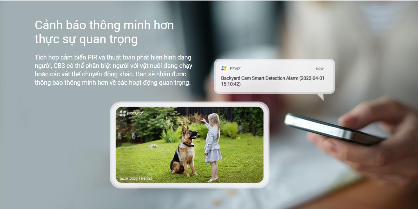 Camera Ezviz CB3 chạy bằng PIN ngoài trời chuyên dụng