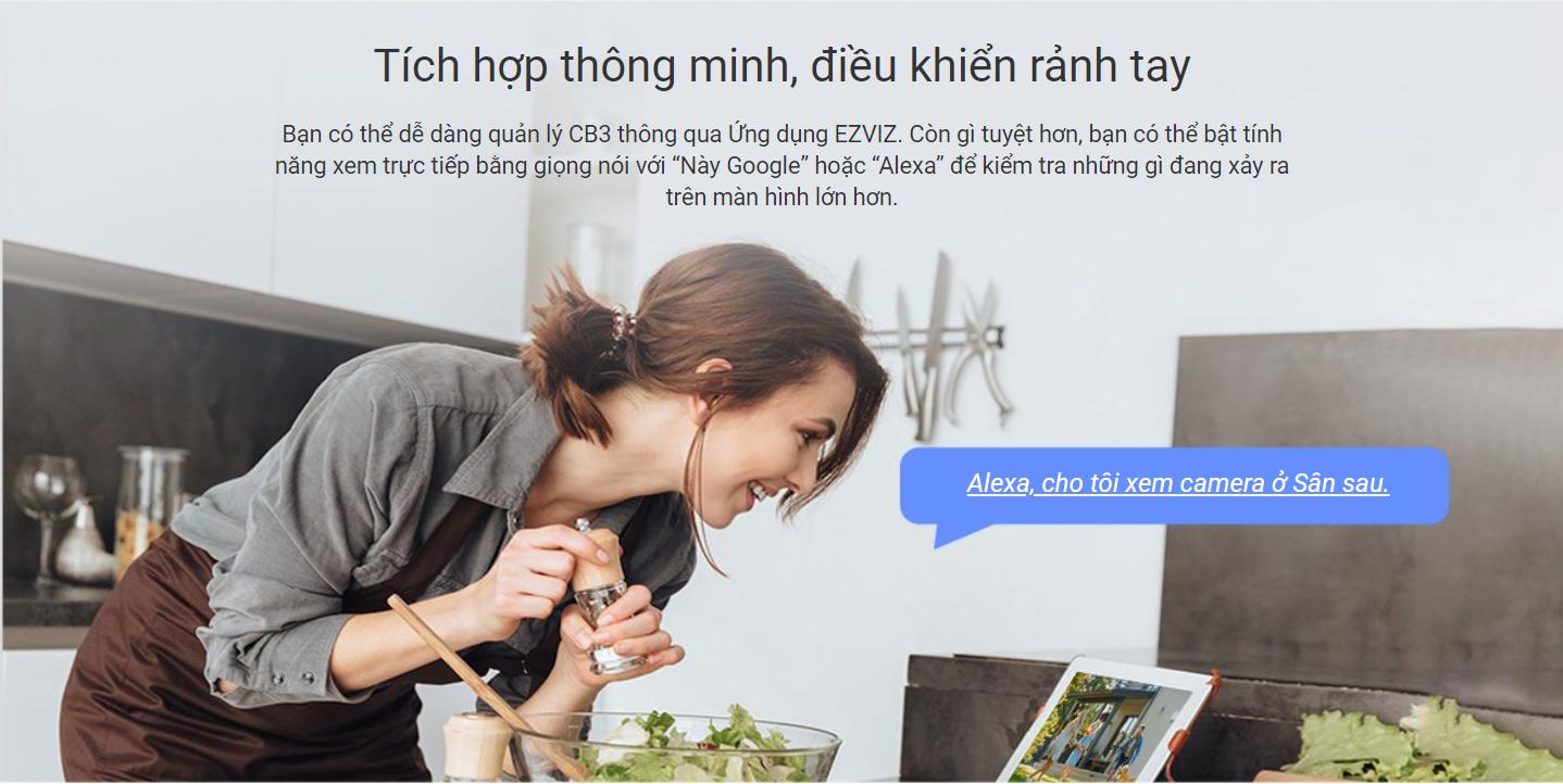 Camera Ezviz CB3 chạy bằng PIN ngoài trời chuyên dụng