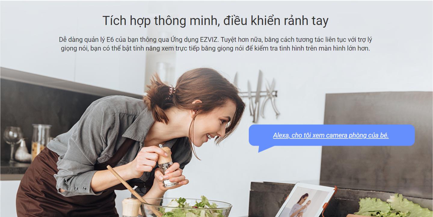 Camera Ezviz E6 độ phân giải 3K bản cao cấp kết nối sóng 5Ghz
