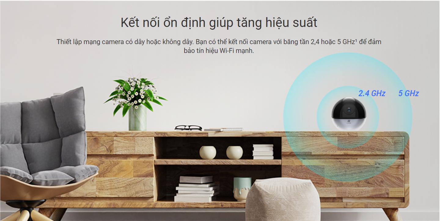 Camera Ezviz E6 độ phân giải 3K bản cao cấp kết nối sóng 5Ghz
