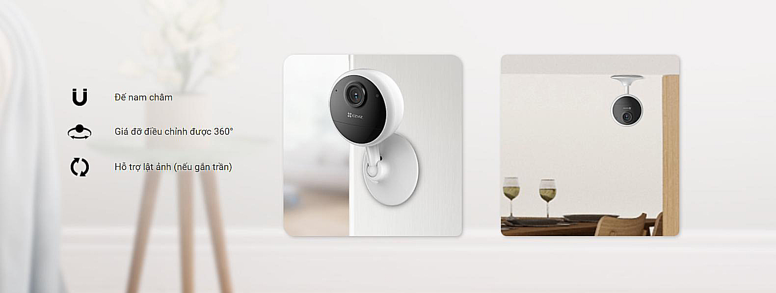 Camera Ezviz CB1 chạy bằng PIN hỗ trợ thẻ nhớ tới 512Gb