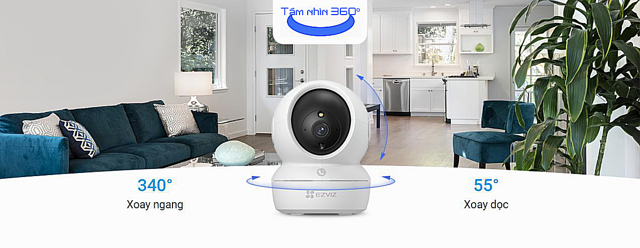 Camera Ezviz H6C Pro 2MP có nút gọi điện thoại tiện dụng