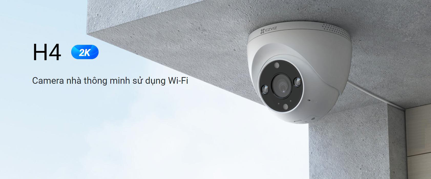 Camera Ezviz H4 dạng ốp trần sang trọng tuỳ chỉnh vùng cảnh báo