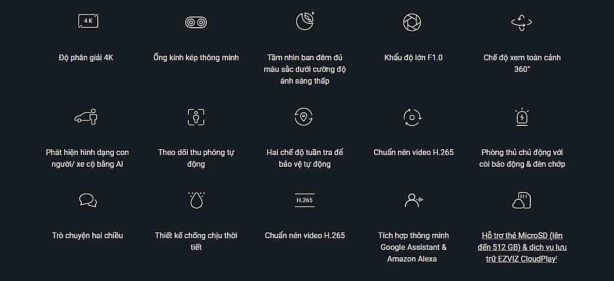 Camera Ezviz H80X ống kính kép độ phân giải lên tới 4K