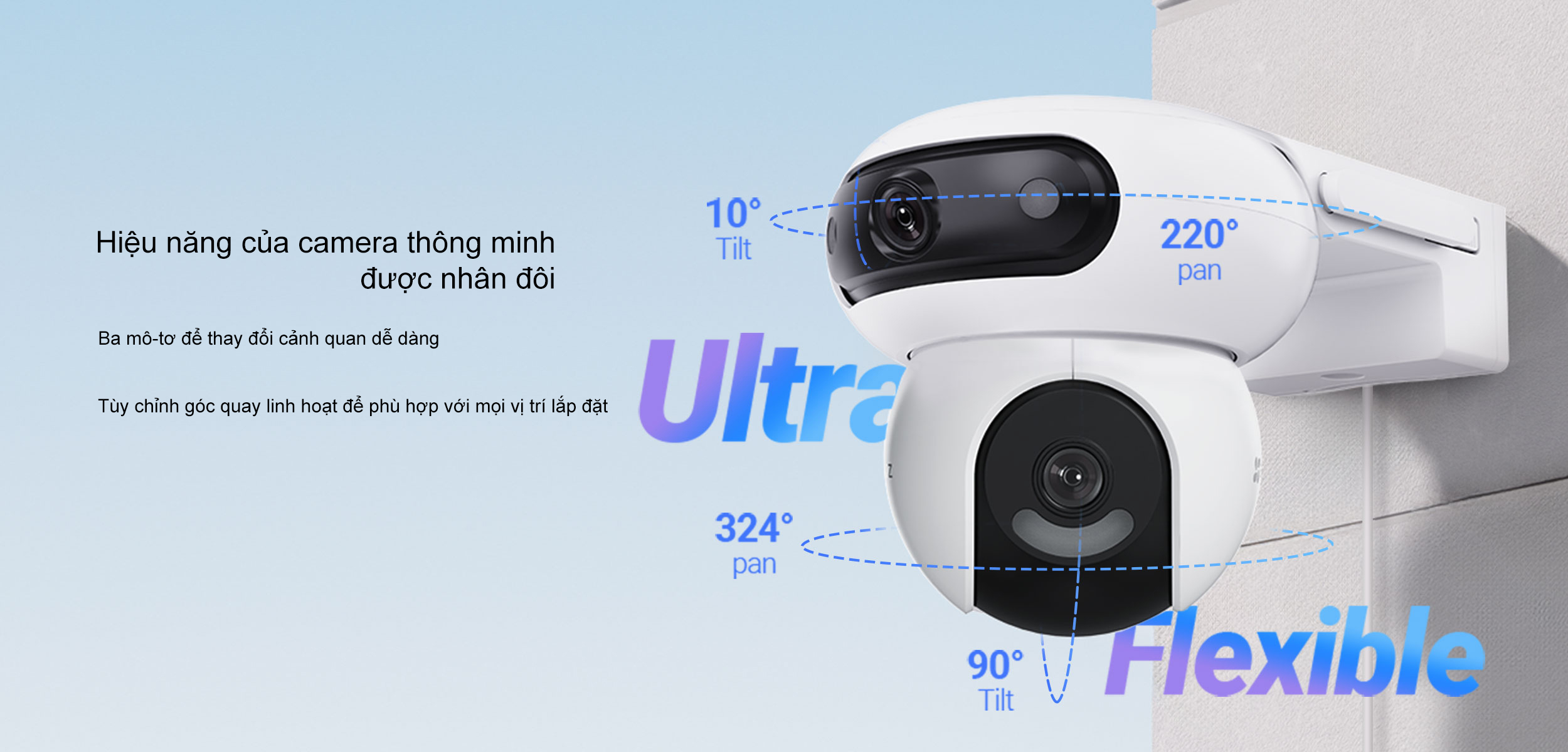 Camera Ezviz H90 ống kính kép 2 tầm nhìn độc lập cao cấp