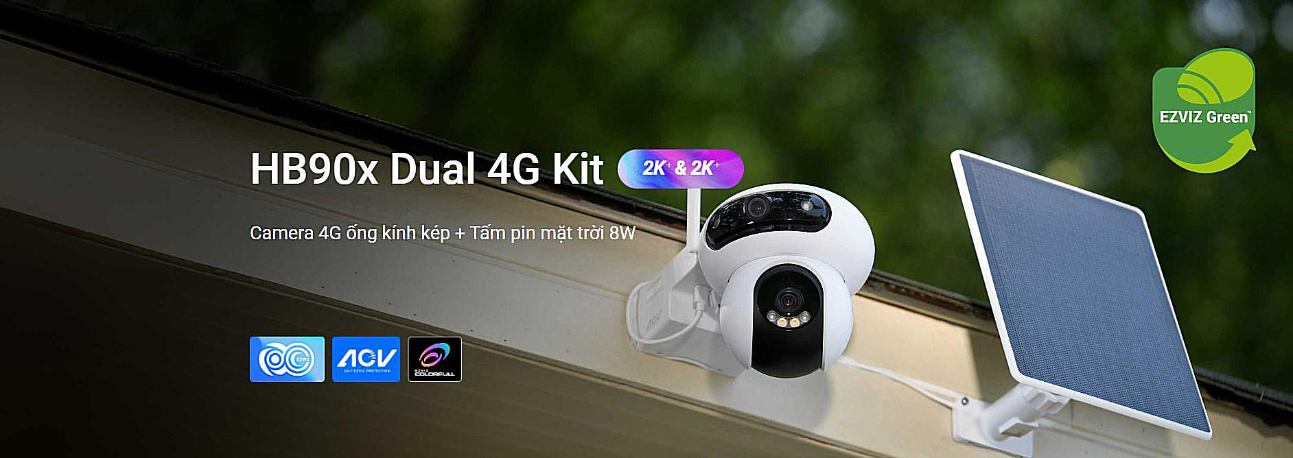 Camera Ezviz HB90x 4G tích hợp sạc điện năng lượng mặt trời