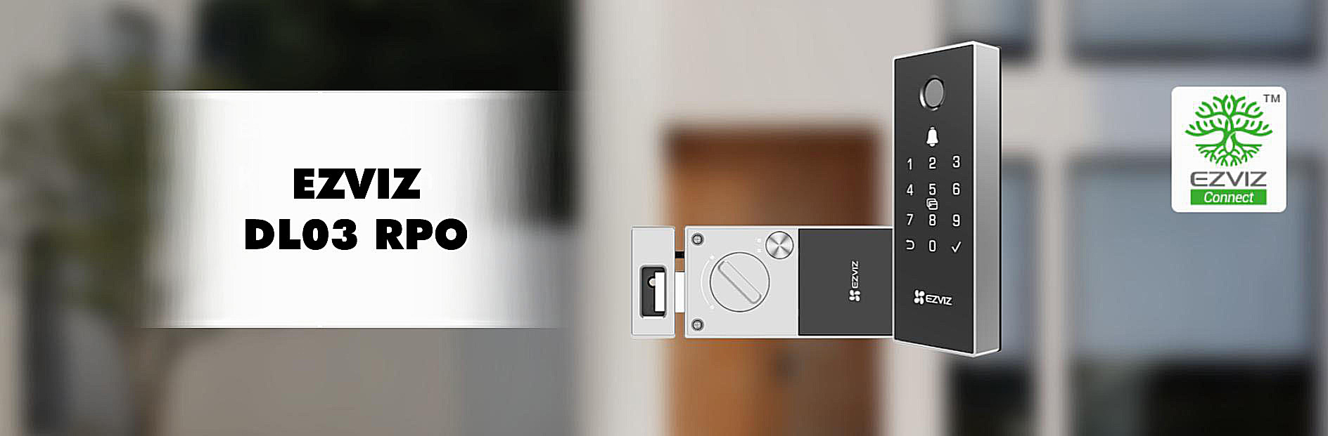 Khoá cửa điện tử Ezviz DL03 Pro dùng vân tay và điều khiển từ xa