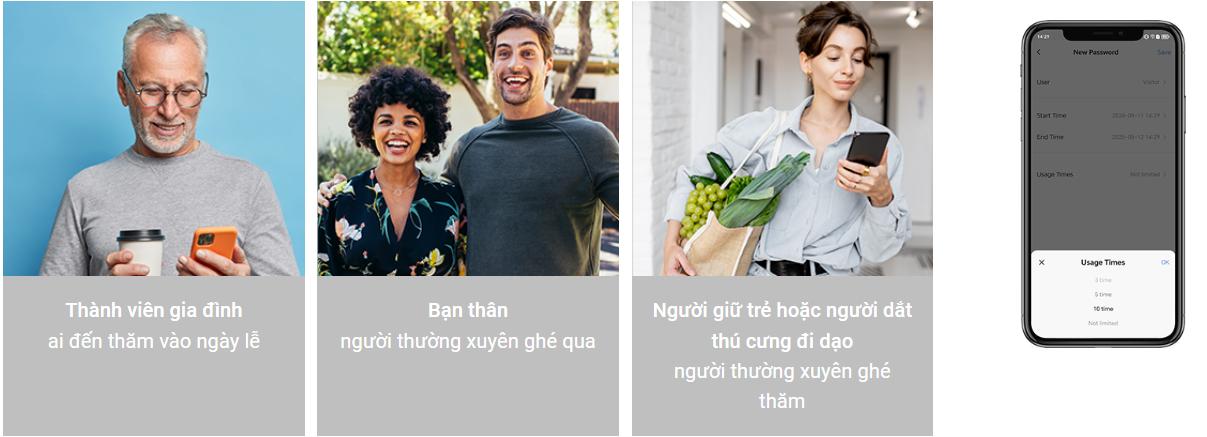 Khoá cửa điện tử Ezviz DL03 Pro dùng vân tay và điều khiển từ xa