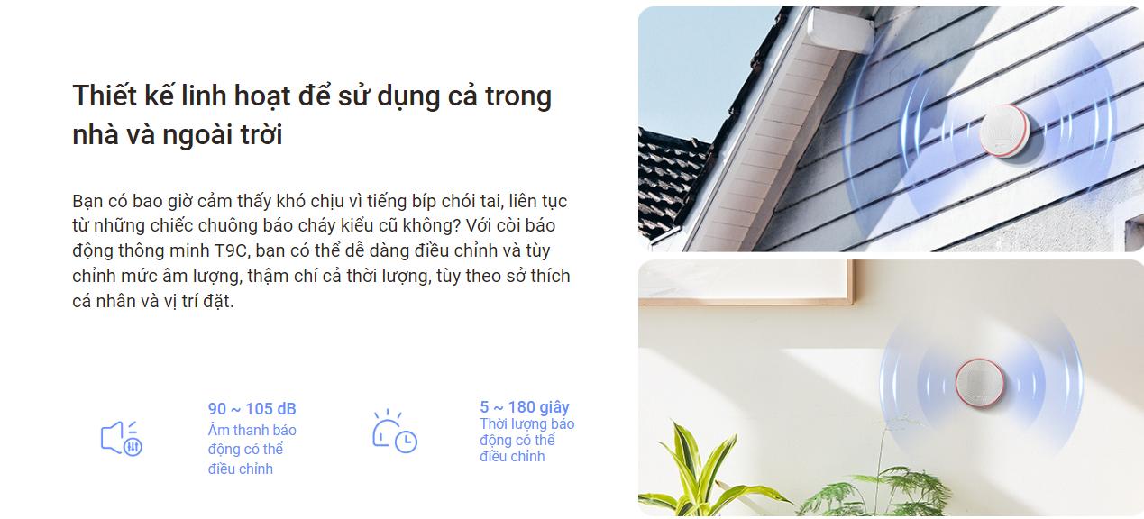 Còi báo động Ezviz T9C kết nối thông minh với các thiết bị Ezviz khác