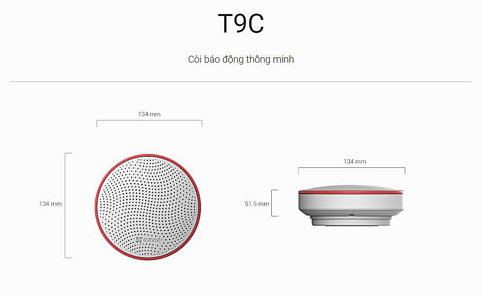 Còi báo động Ezviz T9C kết nối thông minh với các thiết bị Ezviz khác