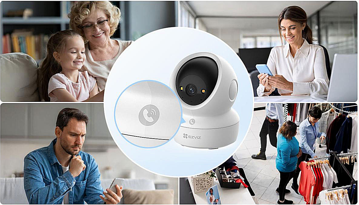 Camera Ezviz H6C G1 4K 8MP hỗ trợ băng tầng kép Wifi 6