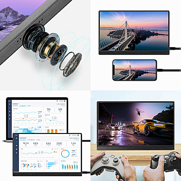 Màn Hình di động 15.6 Inch Cảm Ứng – Full HD, USB-C, Mỏng Nhẹ