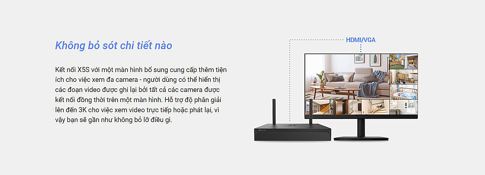 Đầu ghi hình camera Wifi EZVIZ CS-X5S-8W 8 kênh