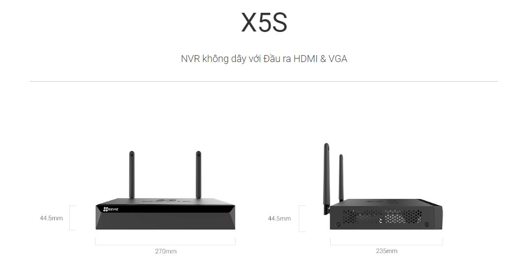 Đầu ghi hình camera Wifi EZVIZ CS-X5S-8W 8 kênh