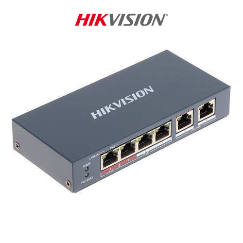 Switch Mạng Hi PoE 4 Cổng 100M, 2 Cổng Uplink 10/100M, Layer 2 DS-3E0106HP-E