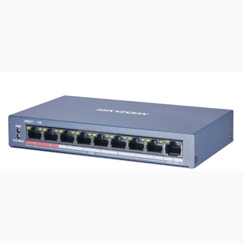 Switch Mạng 8 Cổng PoE 100M, 1 Cổng Uplink 10/100M, Layer 2 DS-3E0109P-E/M(B)