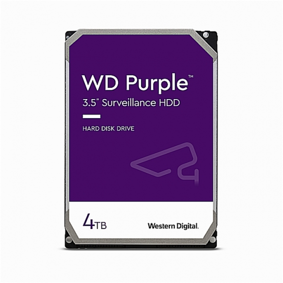 Disque Dur Interne Western Digital WD42PURZ - 4 To (4000 Go) - Format 3,5" - Interface SATA - Pour Surveillance (Purple)
