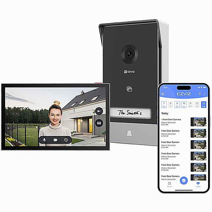 Camera chuông cửa màn hình màu Ezviz HP7 đàm thoại 2 chiều