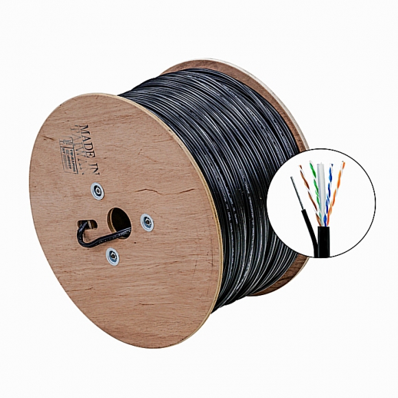 Cáp mạng Dintek Cat 6 1101-04057 ngoài trời có thép gia cường lực