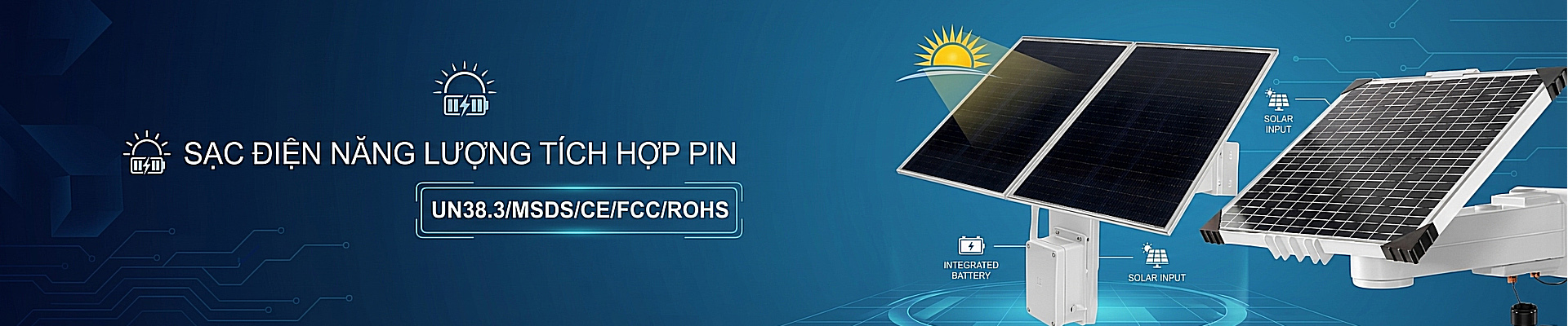 Tấm sạc điện mặt trời tích hợp PIN